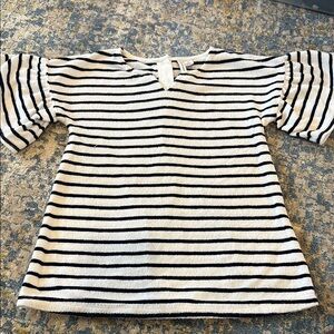 Janie and Jack Striped Puff Sleeve cover up